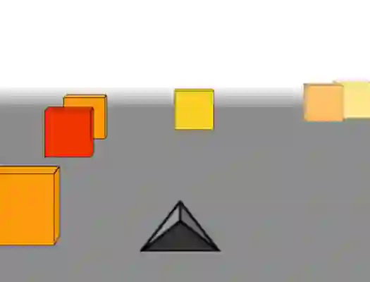 Гульня Cubefield онлайн