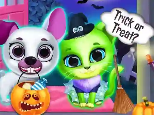 Гульня Scary Makeover Halloween Pet Salon онлайн