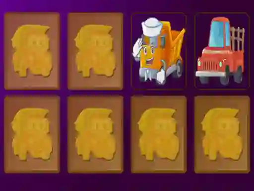 Гульня Cartoon Trucks Memory онлайн