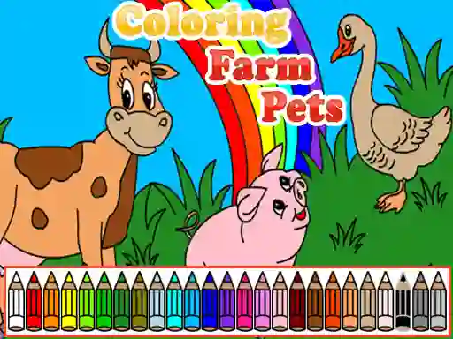 Гульня Coloring Farm Pets онлайн