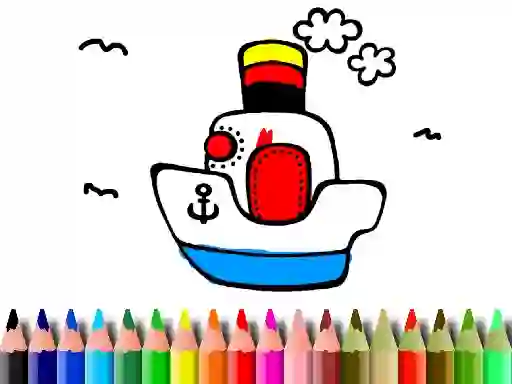 Гульня Back to School: Boat Coloring онлайн