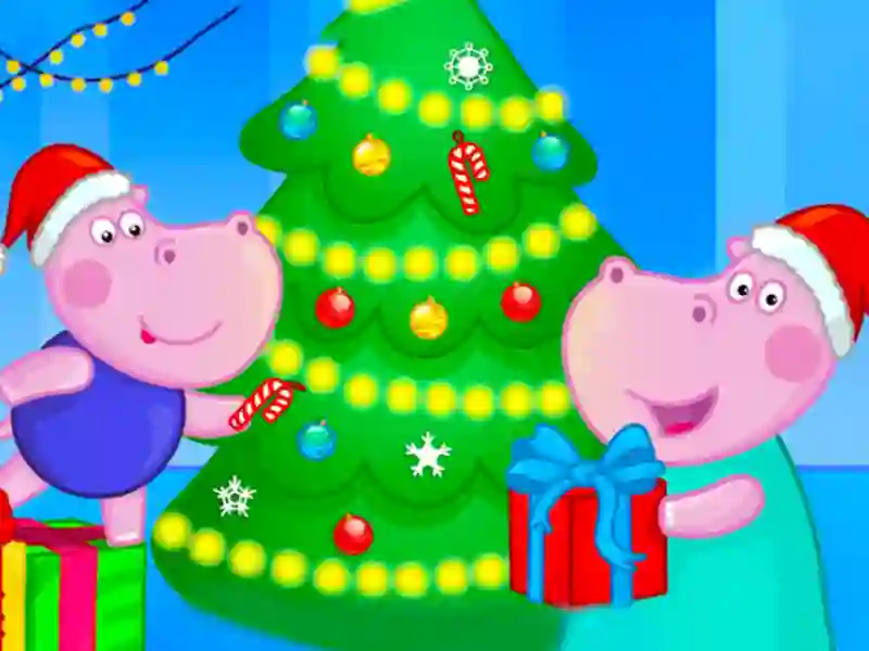 Гульня Hippo Christmas Calendar онлайн