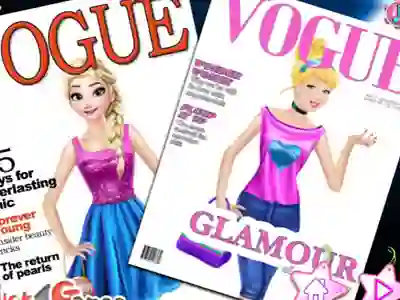Гульня Princesses On Vogue Cover онлайн
