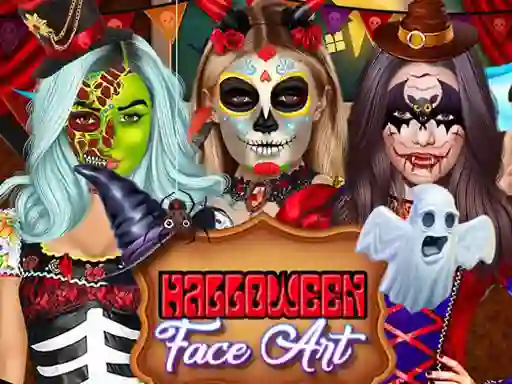 Гульня Kylie Jenner Halloween Face Art онлайн