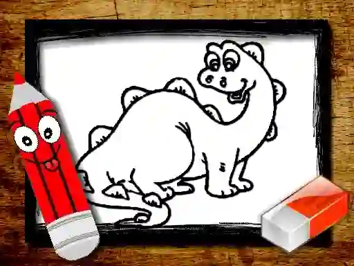 Гульня Back To School: Dinosaur Coloring Book онлайн