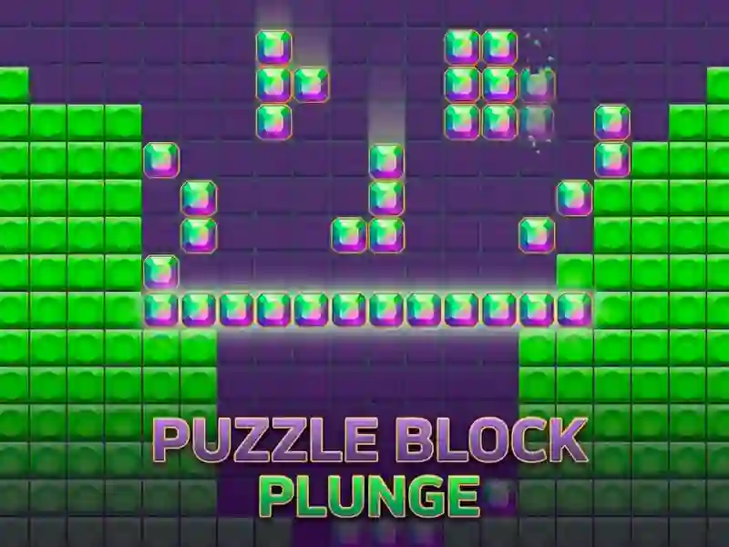 Гульня Puzzle Block Plunge онлайн