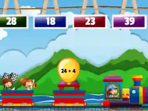 Гульня Math Train Addition онлайн