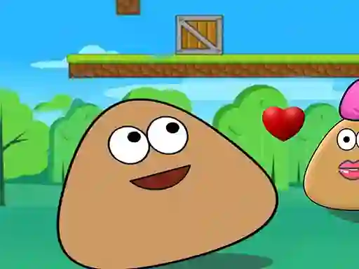 Гульня Pou Slide онлайн