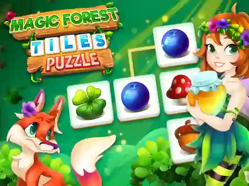 Гульня Magic Forest Tiles Puzzle онлайн