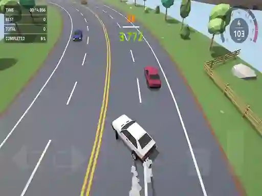 Гульня Polygon Drift: Endless Traffic Racing онлайн