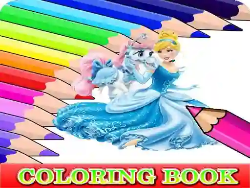 Гульня Coloring Book for Cinderella онлайн
