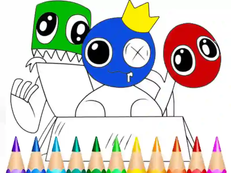 Гульня Rainbow Friends Coloring Book онлайн