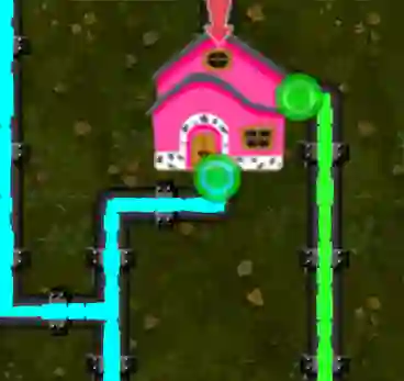 Гульня Water the Village онлайн