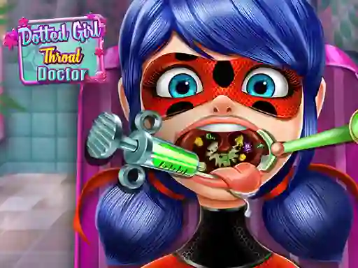 Гульня Dotted Girl Throat Doctor онлайн