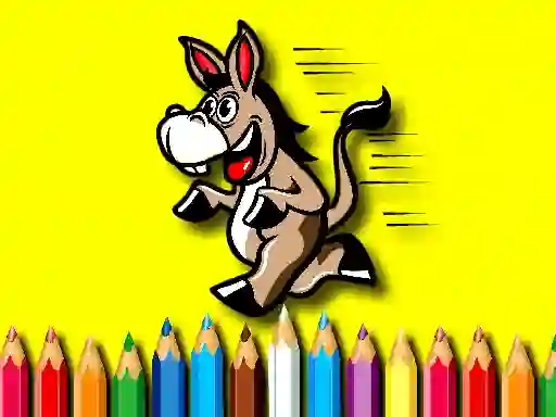Гульня Back To School Coloring Book Donkey онлайн
