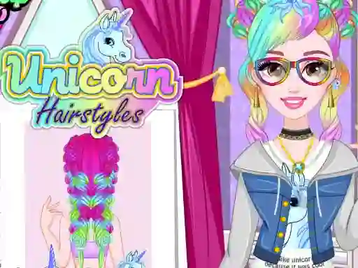 Гульня Unicorn Hairstyles онлайн