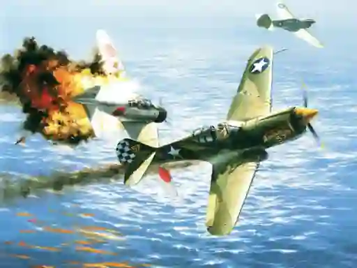 Гульня Aviation Art Air Combat Slide онлайн