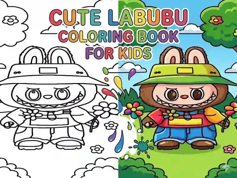 Гульня Cute Labubu Coloring Book for Kids онлайн