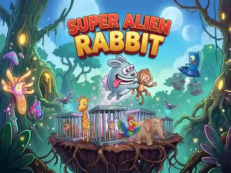 Гульня Super Alien Rabbit онлайн