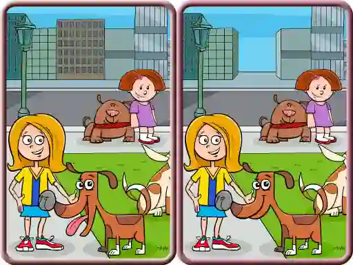 Гульня Spot The Differences City онлайн