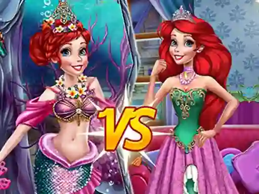 Гульня Mermaid vs Princess онлайн