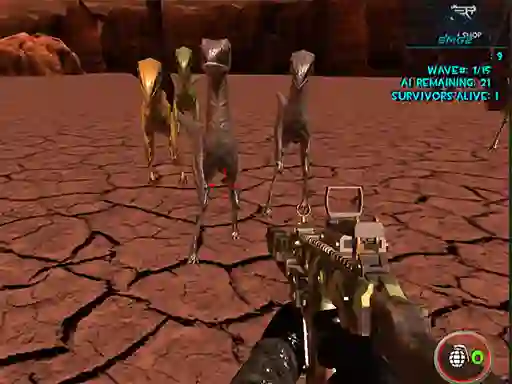 Гульня Dinosaurs Survival Active Vulcan онлайн