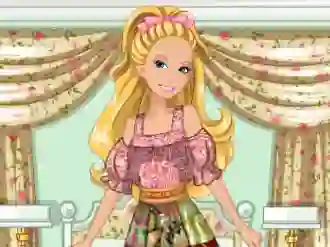 Гульня Barbie's Patchwork Peasant Dress онлайн