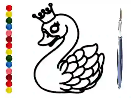 Гульня Back To School: Swan Coloring Book онлайн