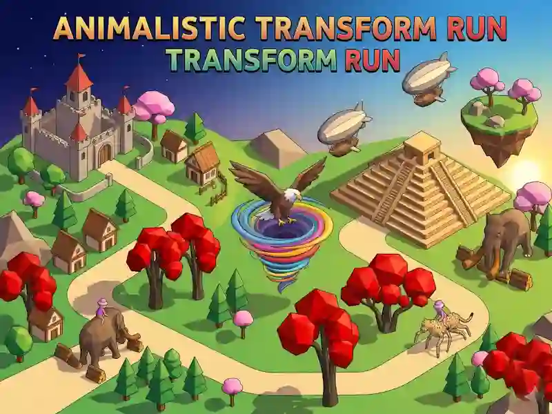 Гульня Animalistic Transform Run онлайн