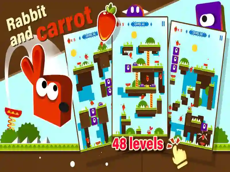 Гульня Rabbit & Carrot онлайн