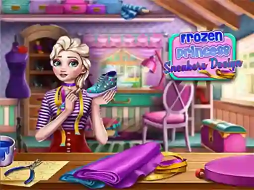 Гульня Frozen Princess Sneakers Design онлайн