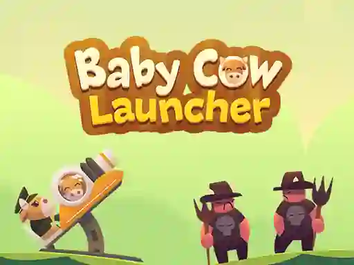 Гульня Baby Cow Launcher онлайн