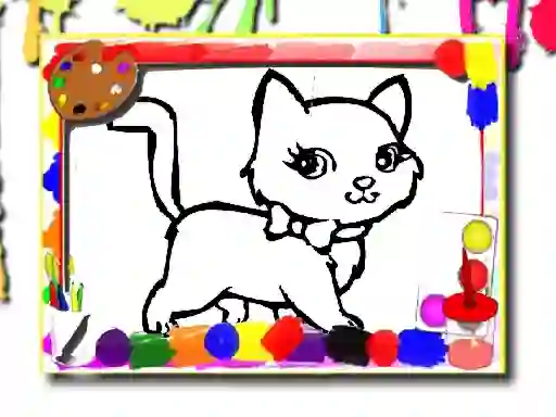 Гульня Sweet Cats Coloring онлайн