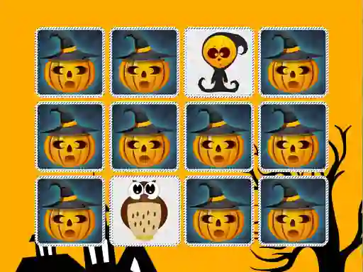 Гульня Kids Memory Game Halloween онлайн