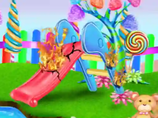 Гульня Candy Garden Cleaning онлайн