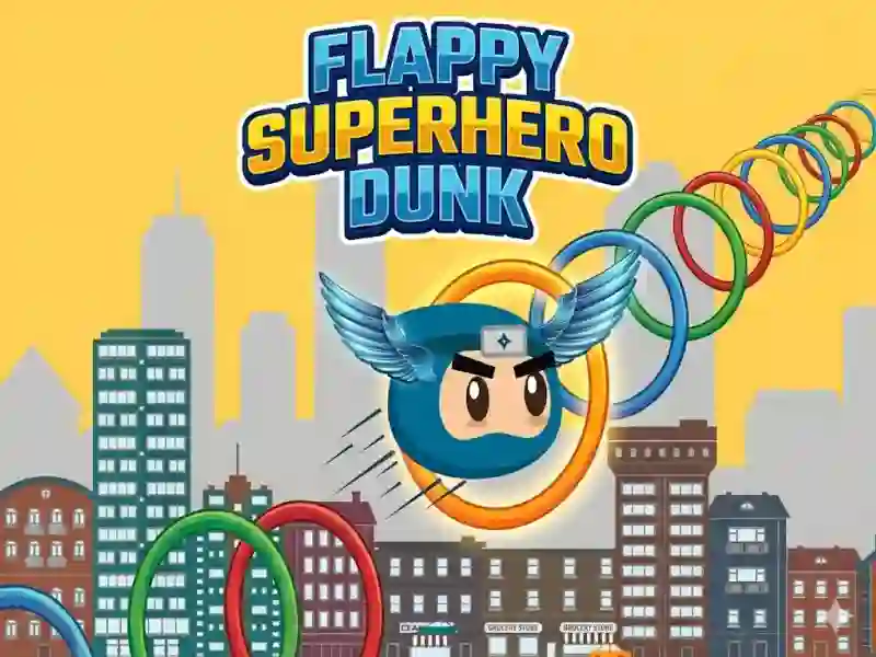 Гульня Flappy Superhero Dunk онлайн