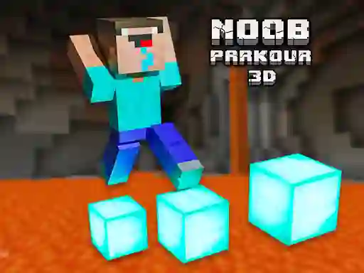 Гульня Noob Parkour 3D онлайн