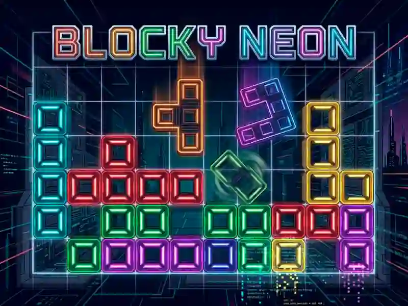 Гульня Blocky Neon онлайн