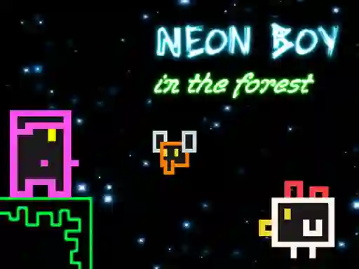 Гульня Neon Boy in the forest онлайн