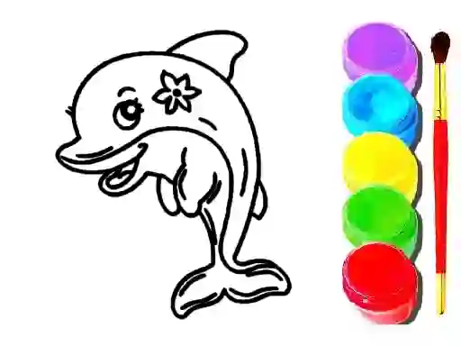 Гульня Dolphin Coloring Book онлайн