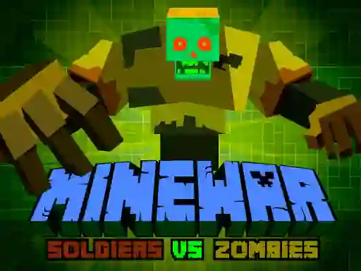 Гульня Minewar Soldiers vs Zombies онлайн
