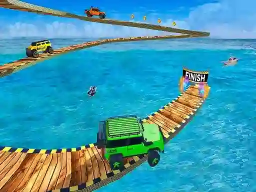 Гульня Impossible Tracks Jeep Stunts Driving онлайн