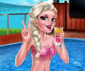 Гульня Ice Queen Pool Day онлайн