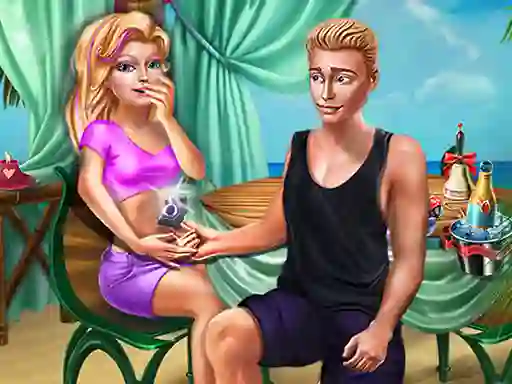 Гульня Ellie Beach Proposal онлайн
