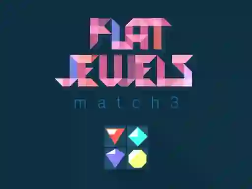 Гульня Flat jewels match 3 онлайн