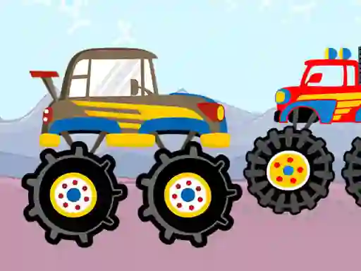 Гульня Fun Monster Trucks Jigsaw онлайн