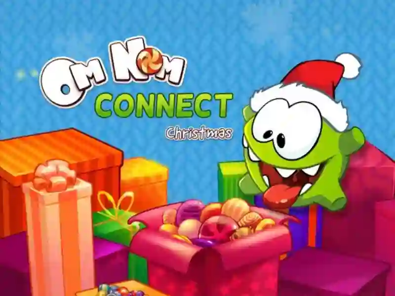 Гульня Om Nom Connect Christmas онлайн