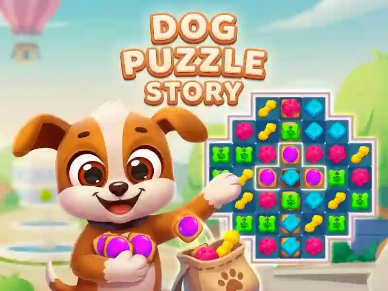 Гульня Dog Puzzle Story онлайн