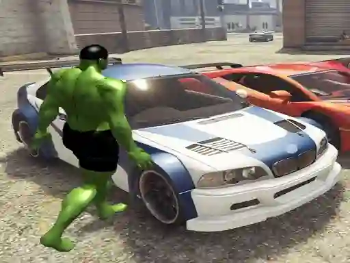 Гульня Chained Car vs Hulk онлайн