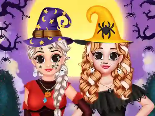 Гульня BFFs Hello Halloween онлайн